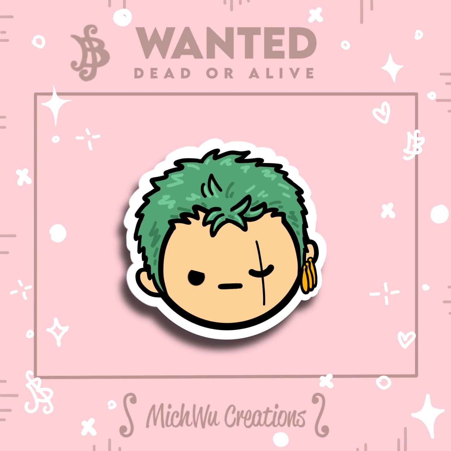 Wanted Swordsman Sticker