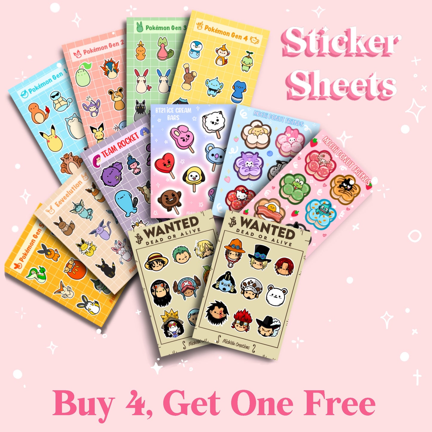 Pokemon Team Rocket Sticker Sheet