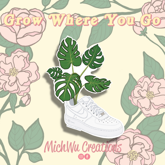 Air Force 1 x Monstera Sticker