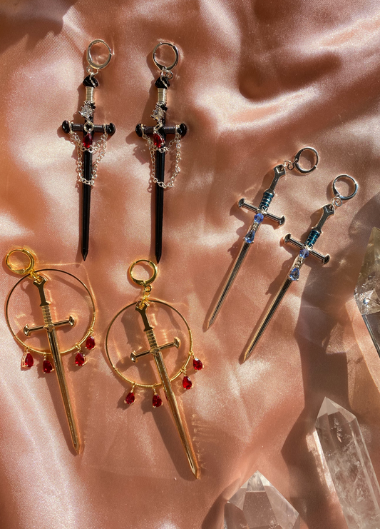 3 inches - Sword Earrings