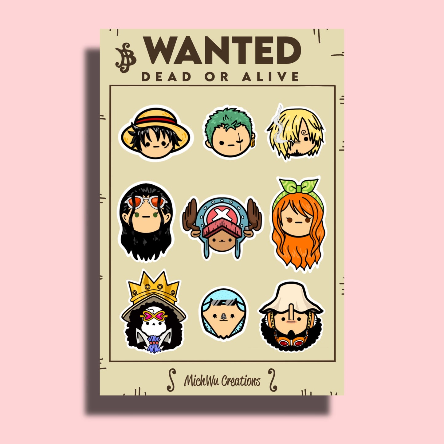 Anime Pirates 1 Sticker Sheet