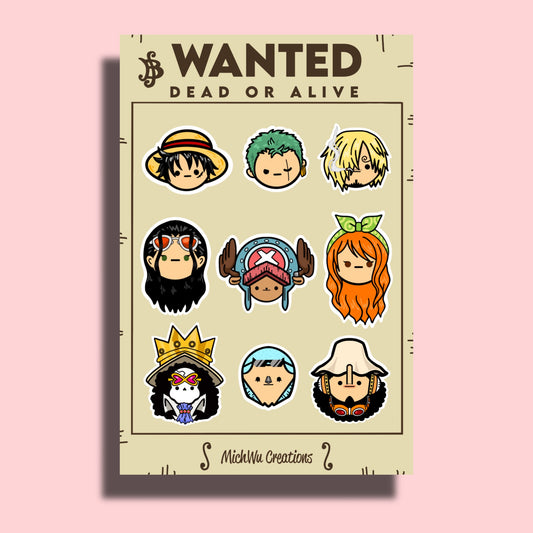 Anime Pirates 1 Sticker Sheet