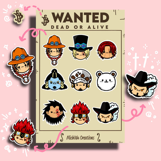 Anime Pirates 2 Sticker Sheet