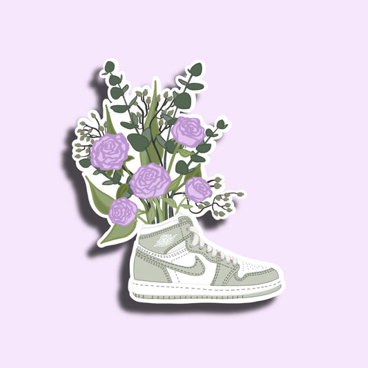Jordan 1 Retro High "Seafoam" x Purple Roses Sticker