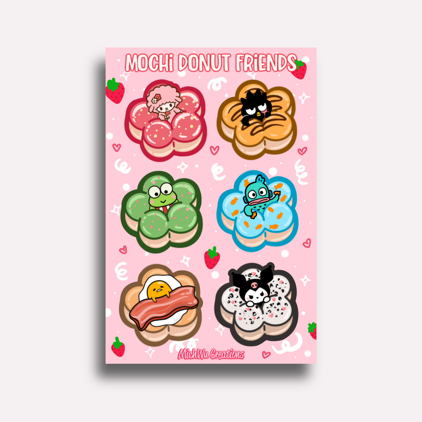 Mochi Donut Friends 2 Sticker Sheet